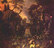 WITHOOS, Mathias Landscape with a Graveyard by Night USA oil painting reproduction
